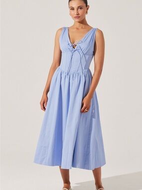 NWT ASTR Maili Corset Poplin Corset Midi Sz Small
